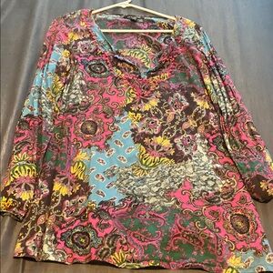 Lucky Brand Multicolor Paisley Women's Top